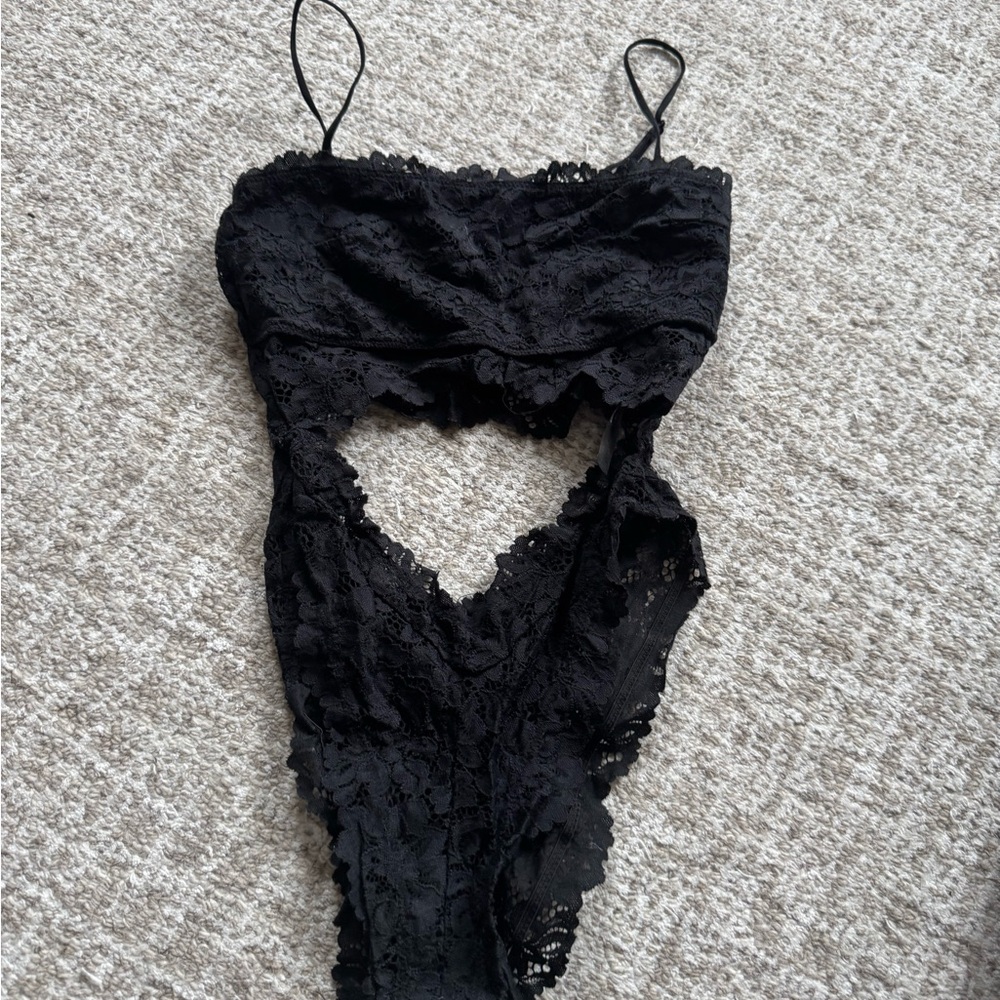 Elegant Black Lace Bodysuit